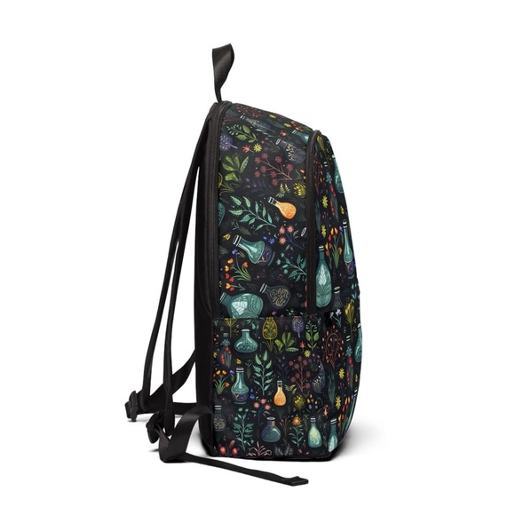 Dark Forest All-Over Fabric Backpack | Witchy Tinctures, Potions and Foliage - Picture 2 of 4